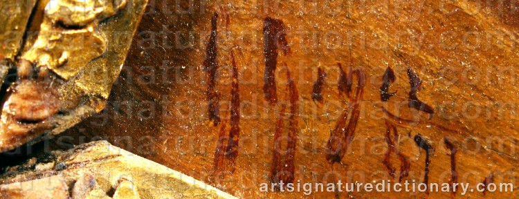 Authentic signature by Georg GEYER on Painting/Watercolour artwork