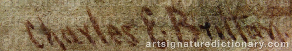Authentic signature by Charles Edward The Younger BRITTAN on  artwork