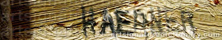 Authentic signature by HAERNER on artwork