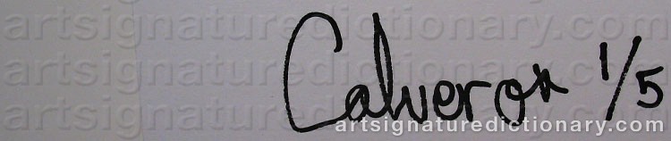 Authentic signature by Torbjörn CALVERO on artwork