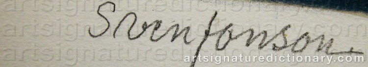 Signature by Sven JONSON