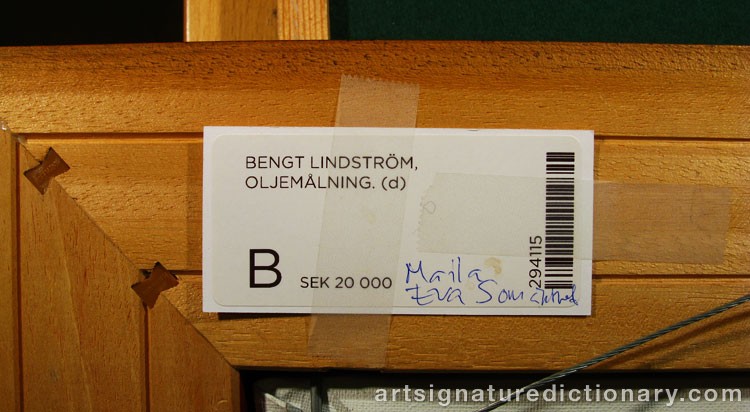 Close-up details showing Bengt LINDSTRÖM signature forgery characteristics