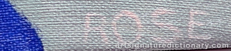 Authentic signature by Mary Ann ROSE on Painting/Watercolour artwork