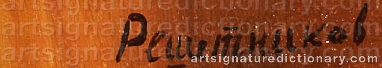 Authentic signature by Fedor Pavlovic RESETNIKOV on  artwork