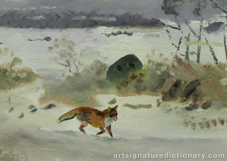 Close-up details showing Lindorm LILJEFORS signature forgery characteristics