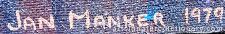 Signature by Jan MANKER