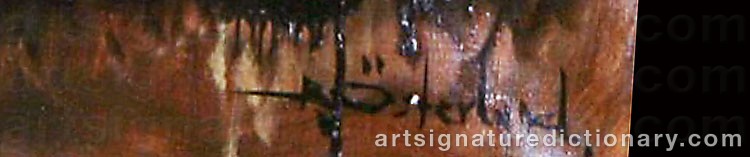 Authentic signature by ÖSTERLUND on artwork