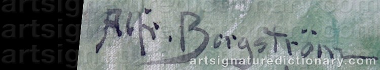 Signature by Alfred BERGSTRÖM