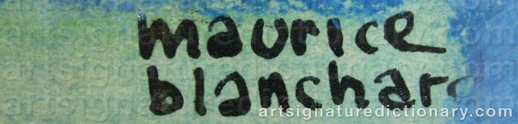 Signature by Maurice BLANCHARD
