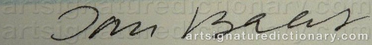 Authentic signature by Jan BALET on artwork