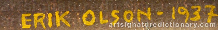 Signature by Erik OLSON