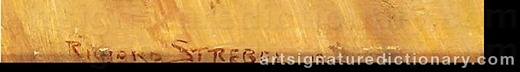 Authentic signature by Richard Hermann STREBEL on  artwork
