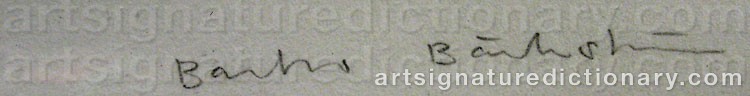 Signature by Barbro BÄCKSTRÖM