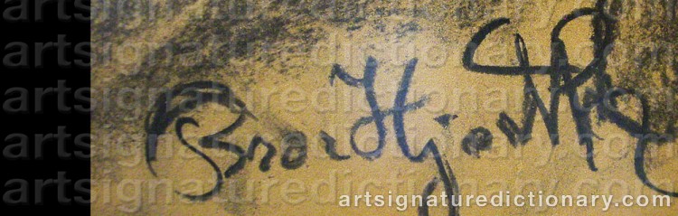 Signature by Bror HJORTH