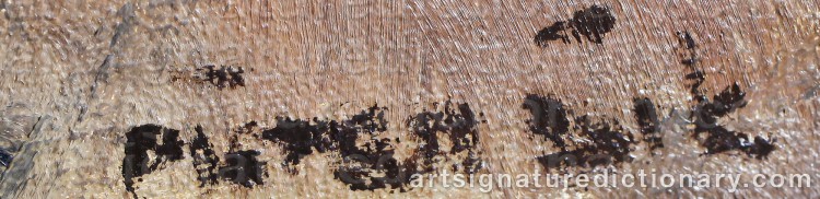 Authentic signature by Pieter Daniel DIK on  artwork