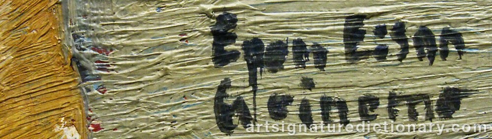 Authentic signature by Egon ERICSSON-WEINEMO on artwork