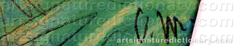 Authentic signature by Otto MUELLER on  artwork