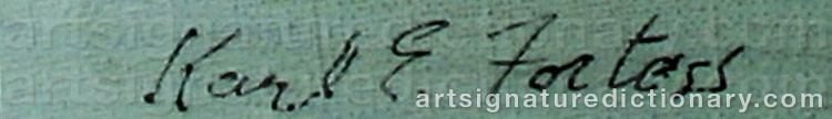 Signature by Karl Eugene FORTESS