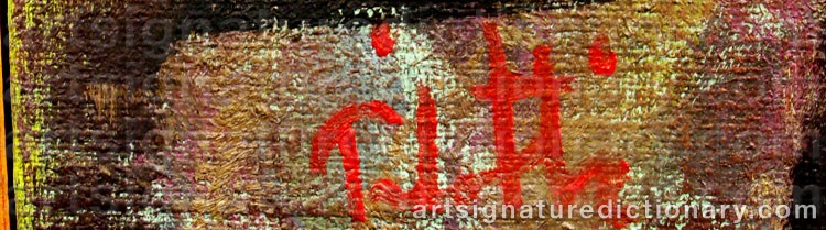 Authentic signature by Lennart PILOTTI on artwork