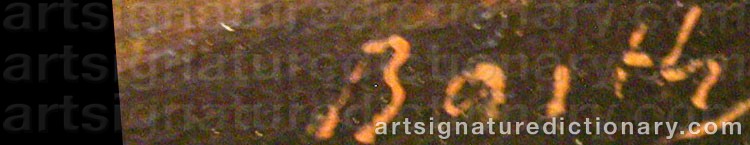 Authentic signature by Amadé BARTH on  artwork