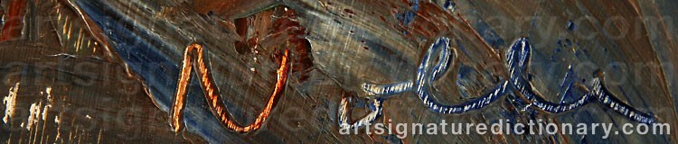 Authentic signature by Arnold ‘Nolle’ SVENSSON on  artwork