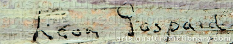 Authentic signature by Leon Shulman GASPARD on  artwork
