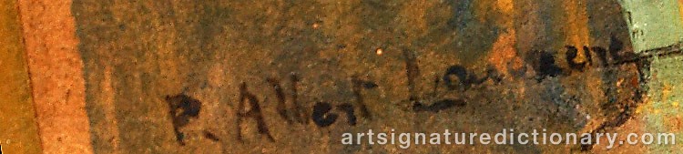 Authentic signature by Paul-Albert LAURENS on  artwork