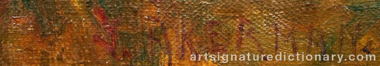 Authentic signature by J. ÅKERMAN on  artwork