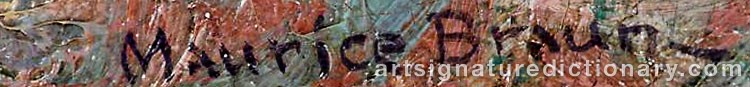Authentic signature by Maurice BRAUN on Painting/Watercolour artwork