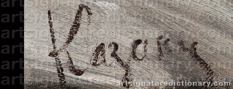 Authentic signature by Anatoli Alexeevich KAZANTZEV on Painting/Watercolour artwork