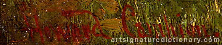 Authentic signature by Howard CAMPION on  artwork