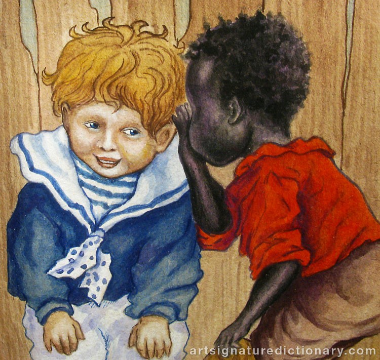 Close-up details showing Jenny NYSTRÖM signature forgery characteristics