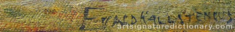 Signature by Evald KALLSTENIUS