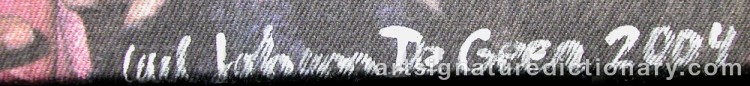 Signature by Carl Johan DE GEER