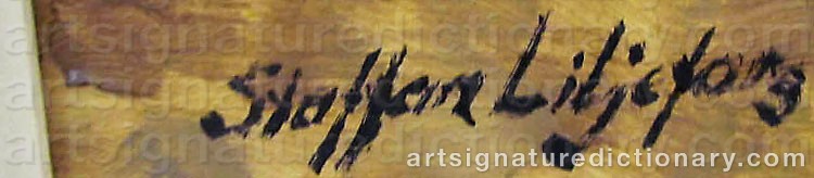 Authentic signature by Staffan LILJEFORS on  artwork