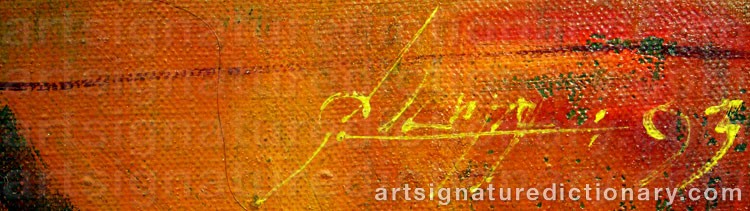 Authentic signature by Gevorg YEGHIAZARYAN on artwork