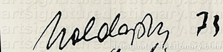 Authentic signature by Kurt MOLDOVAN on artwork