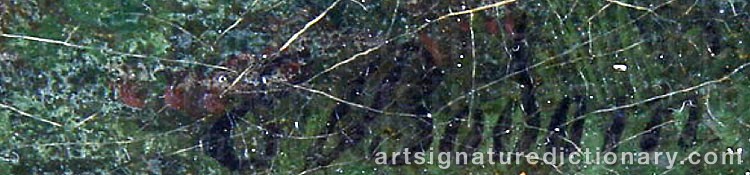 Authentic signature by Erik BODOM on  artwork