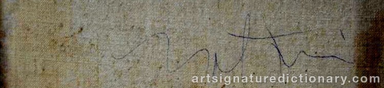 Authentic signature by Robert NATKIN on  artwork