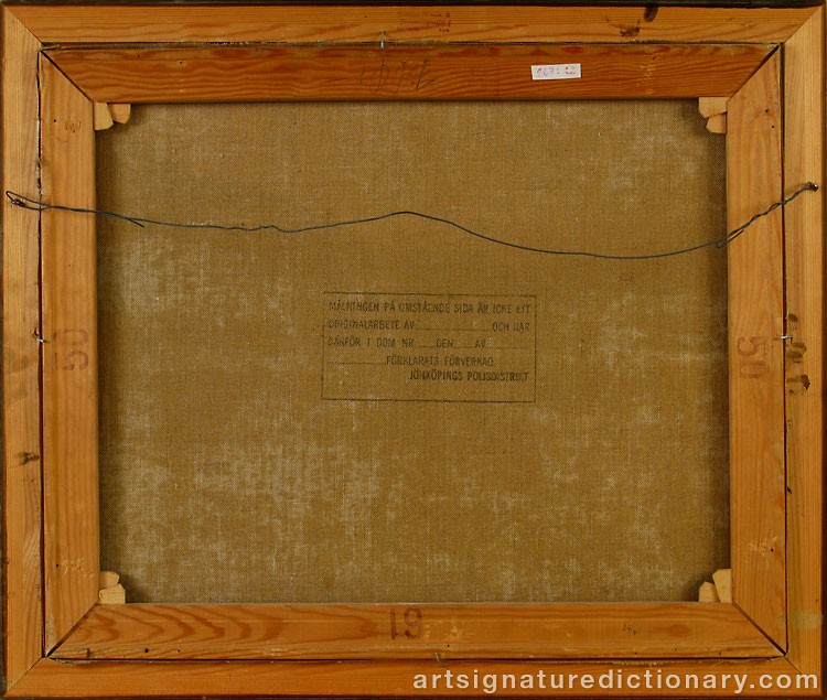 Close-up details showing Lars BOETHIUS signature forgery characteristics