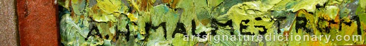 Signature by Akke Hugh MALMESTRÖM