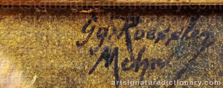 Authentic signature by Georg ROESSLER on  artwork