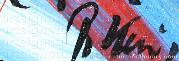 Authentic signature by Peter Robert KEIL on Painting/Watercolour artwork