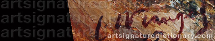 Authentic signature by Jurgen WRANGEL on artwork