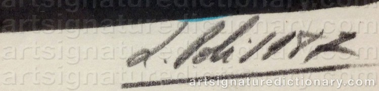 Authentic signature by Jacques POLI on  artwork