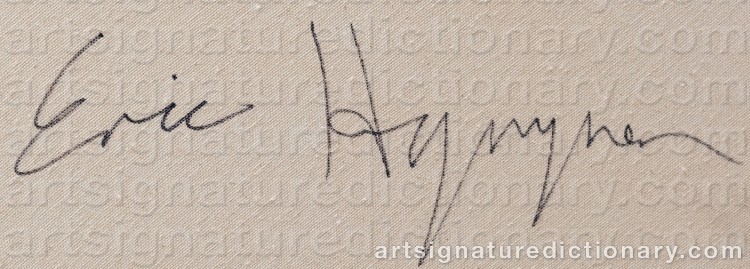 Authentic signature by Eric HYNYNEN on Painting/Watercolour artwork