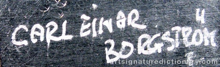 Signature by Carl Einar BORGSTRÖM