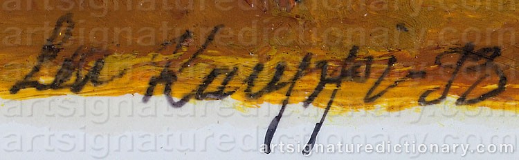 Authentic signature by Lea KAUPPI on Painting/Watercolour artwork