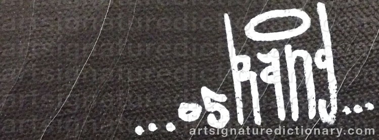 Authentic signature by Teddy ‘Kang/Kång’ DERKERT on  artwork