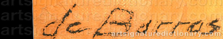 Authentic signature by Andre Martins DEBARROS on  artwork